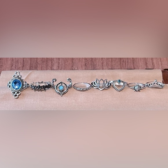 Set of 8 Finger Rings, BN - Picture 1 of 4